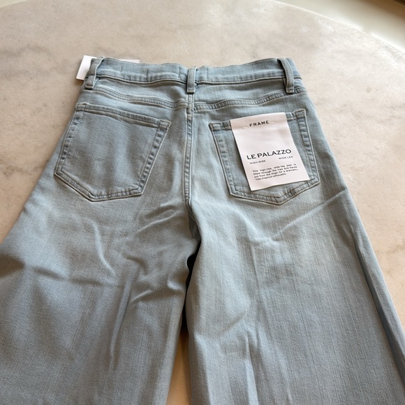 NWT FRAME LE PALAZZO HIGH RISE WIDE LEG . 27 - Picture 7 of 9